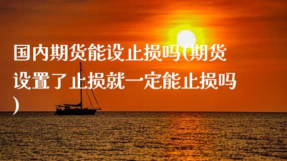 国内期货能设止损吗(期货设置了止损就一定能止损吗)_https://www.qianjuhuagong.com_期货平台_第1张