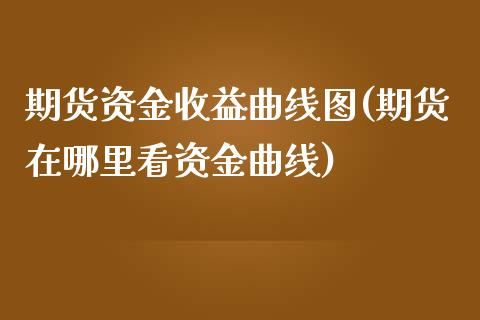 期货资金收益曲线图(期货在哪里看资金曲线)_https://www.qianjuhuagong.com_期货平台_第1张