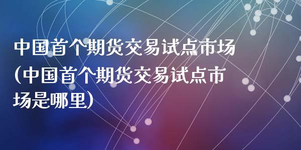 中国首个期货交易试点市场(中国首个期货交易试点市场是哪里)_https://www.qianjuhuagong.com_期货直播_第1张