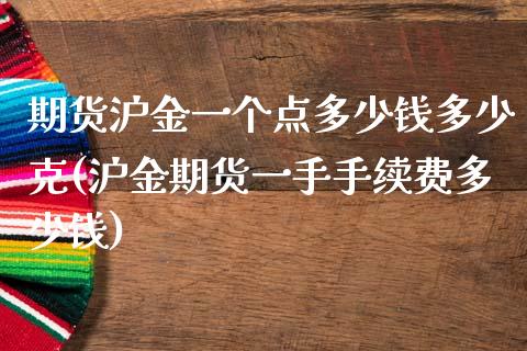 期货沪金一个点多少钱多少克(沪金期货一手手续费多少钱)_https://www.qianjuhuagong.com_期货百科_第1张