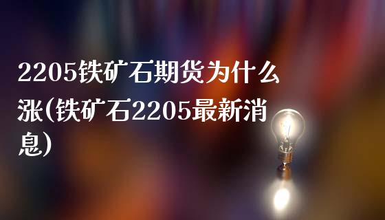 2205铁矿石期货为什么涨(铁矿石2205最新消息)_https://www.qianjuhuagong.com_期货平台_第1张