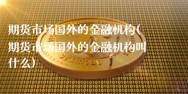 期货市场国外的金融机构(期货市场国外的金融机构叫什么)_https://www.qianjuhuagong.com_期货平台_第1张