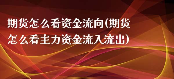 期货怎么看资金流向(期货怎么看主力资金流入流出)_https://www.qianjuhuagong.com_期货百科_第1张