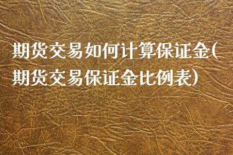 期货交易如何计算保证金(期货交易保证金比例表)_https://www.qianjuhuagong.com_期货平台_第1张