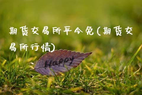 期货交易所平今免(期货交易所行情)_https://www.qianjuhuagong.com_期货百科_第1张