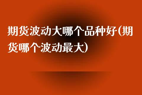 期货波动大哪个品种好(期货哪个波动最大)_https://www.qianjuhuagong.com_期货开户_第1张