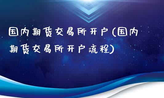 国内期货交易所开户(国内期货交易所开户流程)_https://www.qianjuhuagong.com_期货开户_第1张