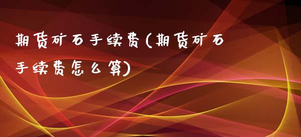 期货矿石手续费(期货矿石手续费怎么算)_https://www.qianjuhuagong.com_期货直播_第1张