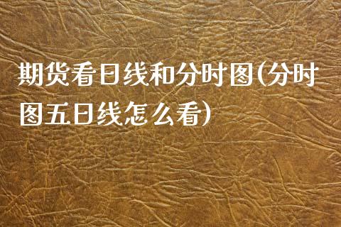 期货看日线和分时图(分时图五日线怎么看)_https://www.qianjuhuagong.com_期货行情_第1张