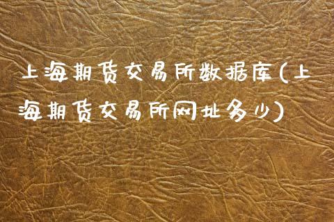 上海期货交易所数据库(上海期货交易所网址多少)_https://www.qianjuhuagong.com_期货直播_第1张