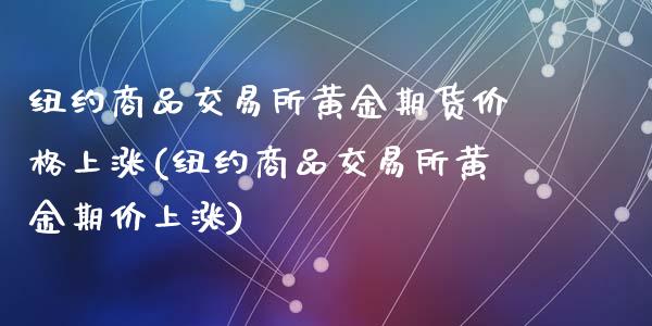 纽约商品交易所黄金期货价格上涨(纽约商品交易所黄金期价上涨)_https://www.qianjuhuagong.com_期货平台_第1张