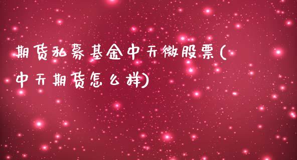 期货私募基金中天微股票(中天期货怎么样)_https://www.qianjuhuagong.com_期货开户_第1张