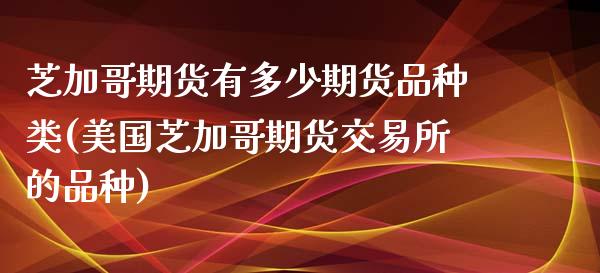 芝加哥期货有多少期货品种类(美国芝加哥期货交易所的品种)_https://www.qianjuhuagong.com_期货百科_第1张