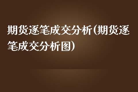 期货逐笔成交分析(期货逐笔成交分析图)_https://www.qianjuhuagong.com_期货百科_第1张