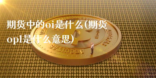 期货中的oi是什么(期货opl是什么意思)_https://www.qianjuhuagong.com_期货行情_第1张