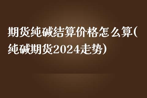 期货纯碱结算价格怎么算(纯碱期货2024走势)_https://www.qianjuhuagong.com_期货直播_第1张