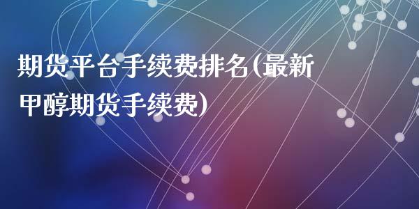 期货平台手续费排名(最新甲醇期货手续费)_https://www.qianjuhuagong.com_期货平台_第1张