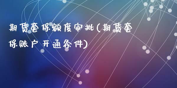 期货套保额度审批(期货套保账户开通条件)_https://www.qianjuhuagong.com_期货平台_第1张