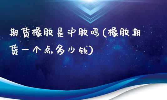 期货橡胶是沪胶吗(橡胶期货一个点多少钱)_https://www.qianjuhuagong.com_期货平台_第1张