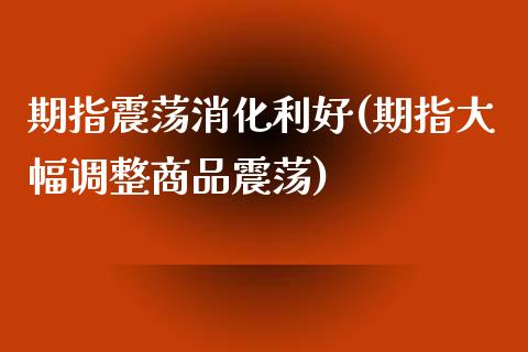 期指震荡消化利好(期指大幅调整商品震荡)_https://www.qianjuhuagong.com_期货直播_第1张