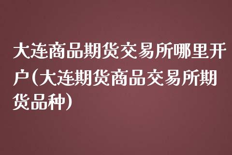 大连商品期货交易所哪里开户(大连期货商品交易所期货品种)_https://www.qianjuhuagong.com_期货开户_第1张