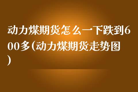 动力煤期货怎么一下跌到600多(动力煤期货走势图)_https://www.qianjuhuagong.com_期货直播_第1张