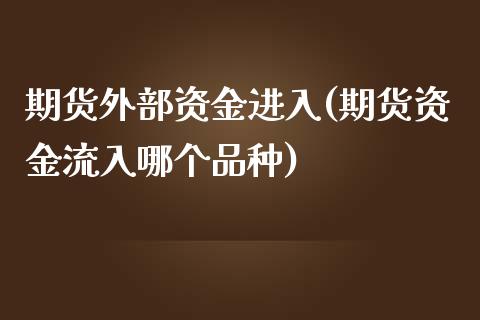 期货外部资金进入(期货资金流入哪个品种)_https://www.qianjuhuagong.com_期货百科_第1张