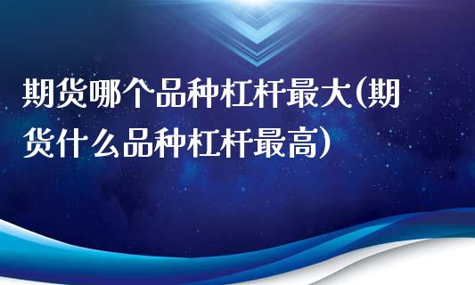 期货哪个品种杠杆最大(期货什么品种杠杆最高)_https://www.qianjuhuagong.com_期货百科_第1张