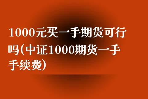 1000元买一手期货可行吗(中证1000期货一手手续费)_https://www.qianjuhuagong.com_期货直播_第1张