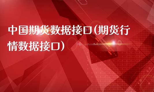 中国期货数据接口(期货行情数据接口)_https://www.qianjuhuagong.com_期货百科_第1张