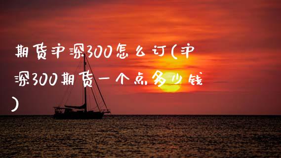 期货沪深300怎么订(沪深300期货一个点多少钱)_https://www.qianjuhuagong.com_期货开户_第1张