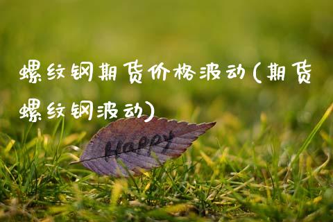 螺纹钢期货价格波动(期货螺纹钢波动)_https://www.qianjuhuagong.com_期货平台_第1张