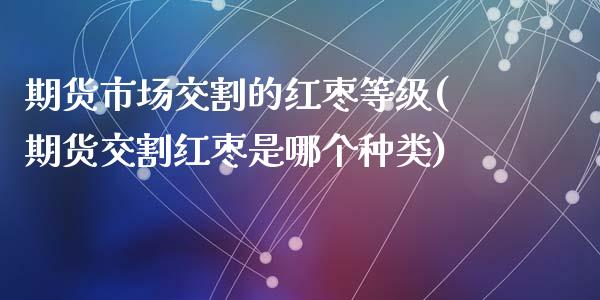 期货市场交割的红枣等级(期货交割红枣是哪个种类)_https://www.qianjuhuagong.com_期货平台_第1张