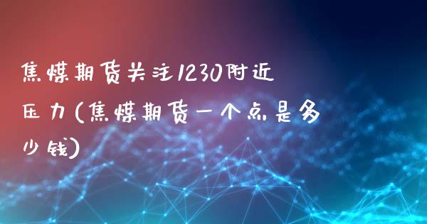 焦煤期货关注1230附近压力(焦煤期货一个点是多少钱)_https://www.qianjuhuagong.com_期货开户_第1张