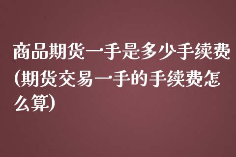 商品期货一手是多少手续费(期货交易一手的手续费怎么算)_https://www.qianjuhuagong.com_期货百科_第1张