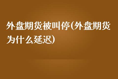 外盘期货被叫停(外盘期货为什么延迟)_https://www.qianjuhuagong.com_期货百科_第1张