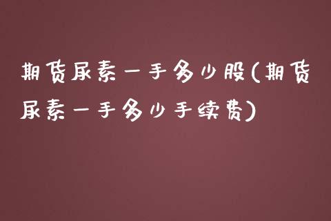 期货尿素一手多少股(期货尿素一手多少手续费)_https://www.qianjuhuagong.com_期货直播_第1张