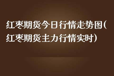 红枣期货今日行情走势图(红枣期货主力行情实时)_https://www.qianjuhuagong.com_期货百科_第1张