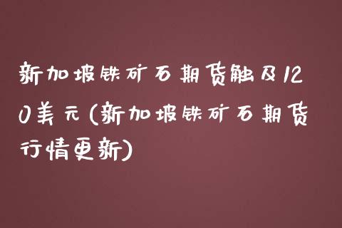 新加坡铁矿石期货触及120美元(新加坡铁矿石期货行情更新)_https://www.qianjuhuagong.com_期货行情_第1张