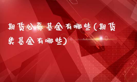 期货公募基金有哪些(期货类基金有哪些)_https://www.qianjuhuagong.com_期货行情_第1张