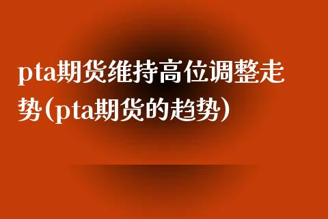 pta期货维持高位调整走势(pta期货的趋势)_https://www.qianjuhuagong.com_期货百科_第1张