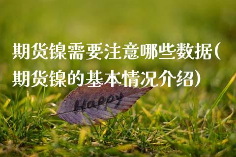 期货镍需要注意哪些数据(期货镍的基本情况介绍)_https://www.qianjuhuagong.com_期货开户_第1张