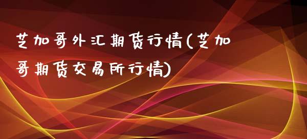 芝加哥外汇期货行情(芝加哥期货交易所行情)_https://www.qianjuhuagong.com_期货直播_第1张