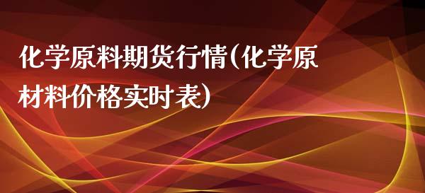 化学原料期货行情(化学原材料价格实时表)_https://www.qianjuhuagong.com_期货百科_第1张