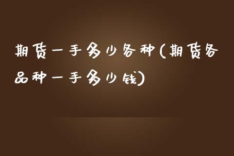 期货一手多少各种(期货各品种一手多少钱)_https://www.qianjuhuagong.com_期货开户_第1张