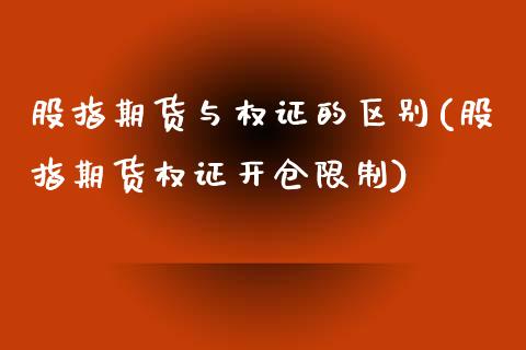 股指期货与权证的区别(股指期货权证开仓限制)_https://www.qianjuhuagong.com_期货直播_第1张