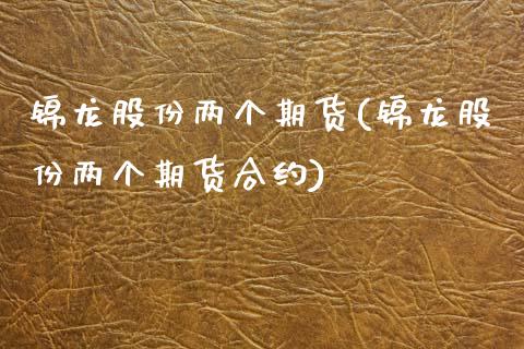 锦龙股份两个期货(锦龙股份两个期货合约)_https://www.qianjuhuagong.com_期货百科_第1张