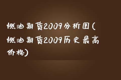 燃油期货2009分析图(燃油期货2009历史最高价格)_https://www.qianjuhuagong.com_期货百科_第1张