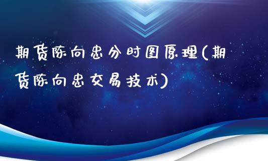 期货陈向忠分时图原理(期货陈向忠交易技术)_https://www.qianjuhuagong.com_期货平台_第1张