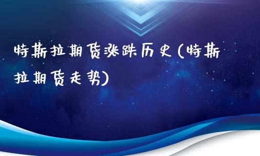 特斯拉期货涨跌历史(特斯拉期货走势)_https://www.qianjuhuagong.com_期货行情_第1张